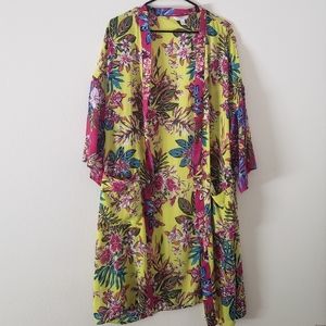 Multicolor Floral Shawl Size L
